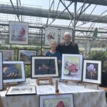Notre peintre Henri accompagnée de Monique 
